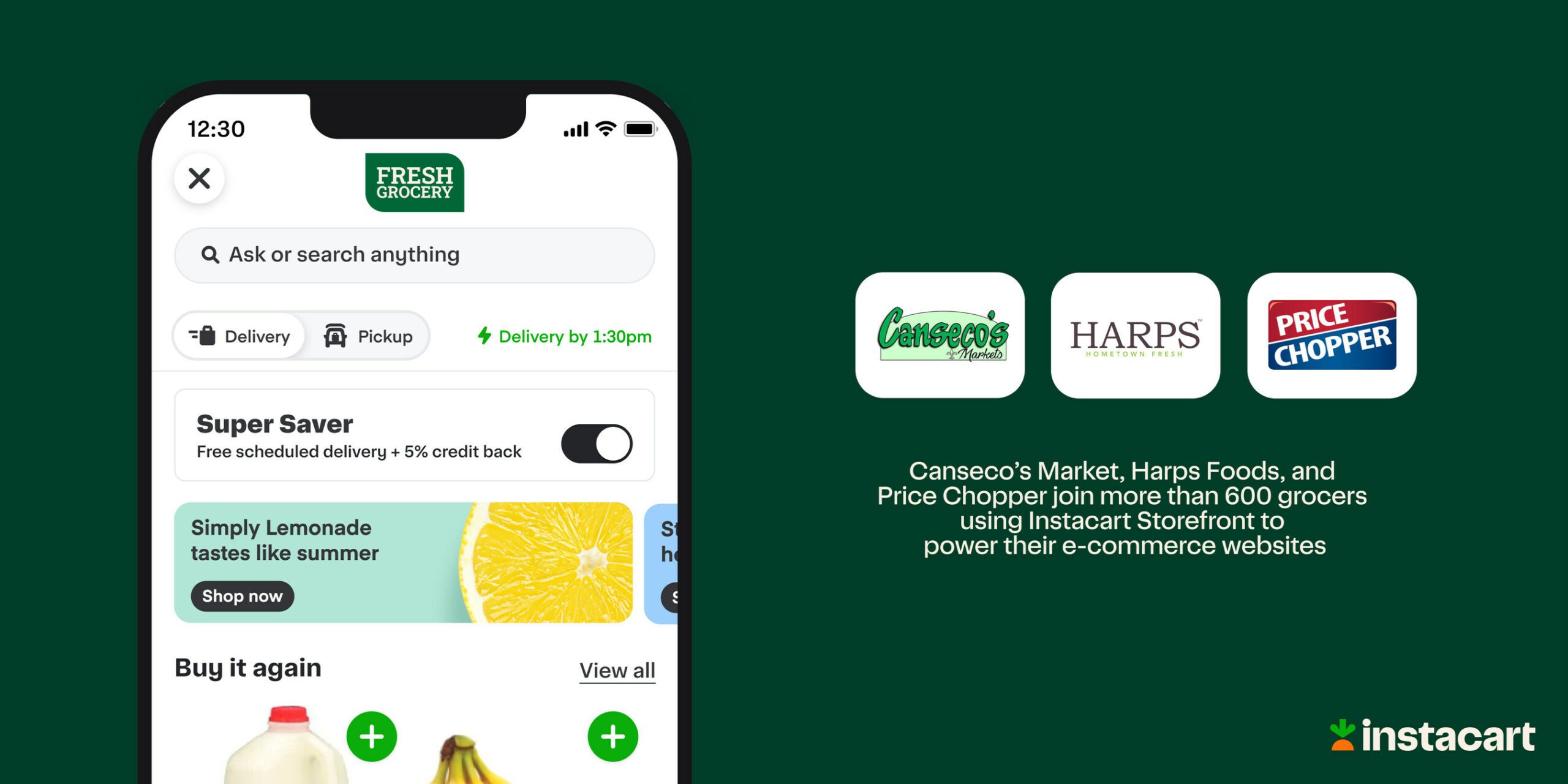 Instacart signs up three regional retailers